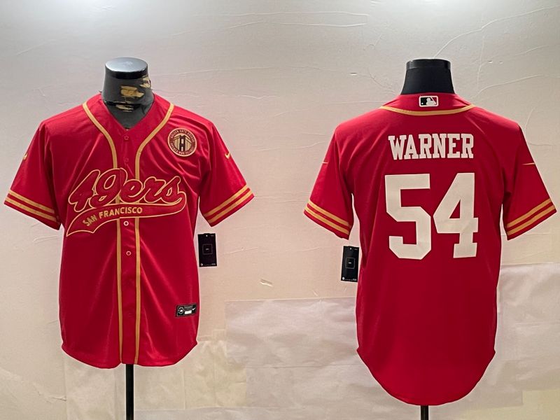 Men San Francisco 49ers #54 Warner Red Joint Name 2024 Nike Limited NFL Jersey style 12092->san francisco 49ers->NFL Jersey